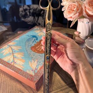 Decorative Gold and Black Scissors Very Sharp